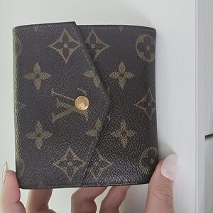 Louis Vuitton Black and Brown Monogram Compact Wallet